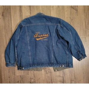 Vintage Mens Arizona Jean Jacket Reversible Quilt Lined Denim Biker XL? See Desc